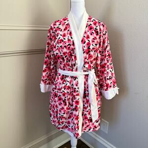 Kate Spade Dream Little Dream M Floral Pink Rose Print Terry Bathrobe Bridal
